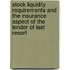 Stock Liquidity Requirements and the Insurance Aspect of the Lender of Last Resort