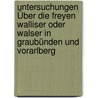Untersuchungen Über Die Freyen Walliser Oder Walser in Graubünden Und Vorarlberg door Bergmann Joseph