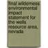 Final Wilderness Environmental Impact Statement for the Wells Resource Area, Nevada