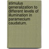 Stimulus Generalization to Different Levels of Illumination in Paramecium Caudatum. door Rebecca L. Gurney
