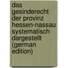 Das Gesinderecht Der Provinz Hessen-Nassau Systematisch Dargestellt (German Edition) door Süskind Siegfried