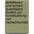 Definitionen Und Termini: Quantitative Studien Zur Konstituierung Von Fachwortschatz