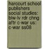 Harcourt School Publishers Social Studies: Blw-Lv Rdr Chng Aftr C-War Us: C-War Ss08