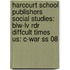 Harcourt School Publishers Social Studies: Blw-Lv Rdr Diffcult Times Us: C-War Ss 08