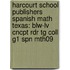 Harcourt School Publishers Spanish Math Texas: Blw-Lv Cncpt Rdr Tg Coll G1 Spn Mth09