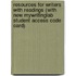 Resources for Writers with Readings (with New MyWritingLab Student Access Code Card)