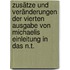 Zusätze Und Veränderungen Der Vierten Ausgabe Von Michaelis Einleitung In Das N.t.