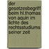Der gesetzesbegriff beim hl.Thomas von Aquin im lichte des rechtsstudiums seiner zeit