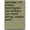 Epistolae: Mit kritisch berichtigtem Text erläutert von Moritz Döring, Zweiter Band by Gaius Plinius Caecilius Secundus
