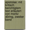 Epistolae: Mit kritisch berichtigtem Text erläutert von Moritz Döring, Zweiter Band door Gaius Plinius Caecilius Secundus