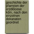 Geschichte der Pfarreien der Erzdiöcese Köln, nach den einzelnen Dekanaten geordnet