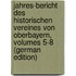 Jahres-Bericht Des Historischen Vereines Von Oberbayern, Volumes 5-8 (German Edition)