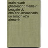 Orain Nuadh Ghaeleach : Maille Ri Beagain Do Cho-Chruinneachadh Urramach Na'n Aireamh by Rev Donald MacLeod