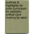 Outlines & Highlights For Core Curriculum For Pediatric Critical Care Nursing By Aacn