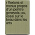 R Flexions Et Menus Propos D'Un Peintre Genevois; Ou, Essai Sur Le Beau Dans Les Arts