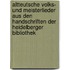 Altteutsche Volks- Und Meisterlieder Aus Den Handschriften Der Heidelberger Bibliothek