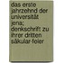 Das erste Jahrzehnd der Universität Jena; Denkschrift zu ihrer dritten Säkular-feier