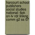 Harcourt School Publishers Social Studies National: 6pk On-lv Rdr Linkng Comm G2 Ss 07