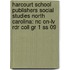 Harcourt School Publishers Social Studies North Carolina: Nc On-Lv Rdr Coll Gr 1 Ss 09