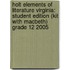 Holt Elements Of Literature Virginia: Student Edition (Kit With Macbeth) Grade 12 2005