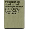 Materialien Zur Standes- Und Landesgeschichte Gem. Iii Bünde (graubünden) 1464-1803. door Fritz Jecklin