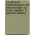 Nil Admirari: Betrachtungen Und Erläuterungen Zu Horaz, Epistel I, 6 (German Edition)