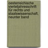 Oesterreichische Vierteljahresschrift Für Rechts Und Staatswissenschaft, Neunter Band door Franz Xaver Halmeri