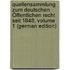 Quellensammlung Zum Deutschen Öffentlichen Recht Seit 1848, Volume 1 (German Edition)