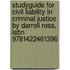 Studyguide For Civil Liability In Criminal Justice By Darrell Ross, Isbn 9781422461396