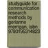 Studyguide For Communication Research Methods By Gerianne Merrigan, Isbn 9780195314823
