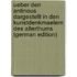 Ueber Den Antinous Dargestellt in Den Kunstdenkmaelern Des Alterthums (German Edition)