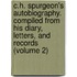 C.H. Spurgeon's Autobiography. Compiled from His Diary, Letters, and Records (Volume 2)