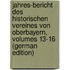 Jahres-Bericht Des Historischen Vereines Von Oberbayern, Volumes 13-16 (German Edition)