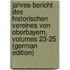Jahres-Bericht Des Historischen Vereines Von Oberbayern, Volumes 23-25 (German Edition)