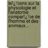 Leï¿½Ons Sur La Physiologie Et L'Anatomie Comparï¿½E De L'Homme Et Des Animaux...