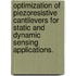 Optimization of Piezoresistive Cantilevers for Static and Dynamic Sensing Applications.