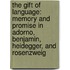 The Gift Of Language: Memory And Promise In Adorno, Benjamin, Heidegger, And Rosenzweig