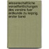 Wissenschaftliche Veroeffentlichungen des Vereins fuer Erdkunde zu Leipzig, Erster Band