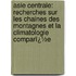 Asie Centrale: Recherches Sur Les Chaines Des Montagnes Et La Climatologie Comparï¿½E