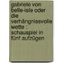 Gabriele Von Belle-isle Oder Die Verhängnissvolle Wette : Schauspiel In Fünf Aufzügen