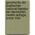 Geschichte der poetischen National-Literatur der Deutschen, Zweite Auflage, Erster Theil