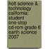 Holt Science & Technology California: Student One-Stop Cd-Rom Grade 6 Earth Science 2007