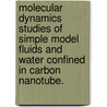 Molecular Dynamics Studies of Simple Model Fluids and Water Confined in Carbon Nanotube. door Jun Wang