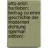 Otto Erich Hartleben: Beitrag Zu Einer Geschichte Der Modernen Dichtung (German Edition)