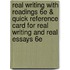 Real Writing with Readings 6e & Quick Reference Card for Real Writing and Real Essays 6e