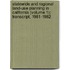 Statewide and Regional Land-Use Planning in California (Volume 1); Transcript, 1981-1982