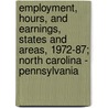 Employment, Hours, and Earnings, States and Areas, 1972-87; North Carolina - Pennsylvania door United States Bureau Statistics