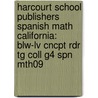 Harcourt School Publishers Spanish Math California: Blw-Lv Cncpt Rdr Tg Coll G4 Spn Mth09 door Hsp
