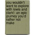 You Wouldn't Want to Explore with Lewis and Clark!: An Epic Journey You'd Rather Not Make
