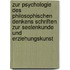 Zur Psychologie des philosophischen Denkens Schriften zur Seelenkunde und Erziehungskunst
